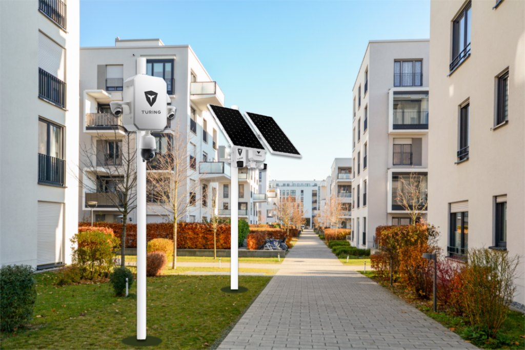 A photo of the Turning Shield in a residential square