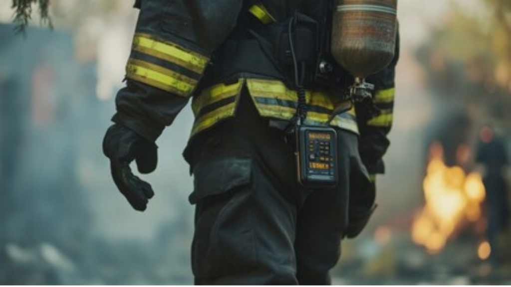 Firefighter with radio 2