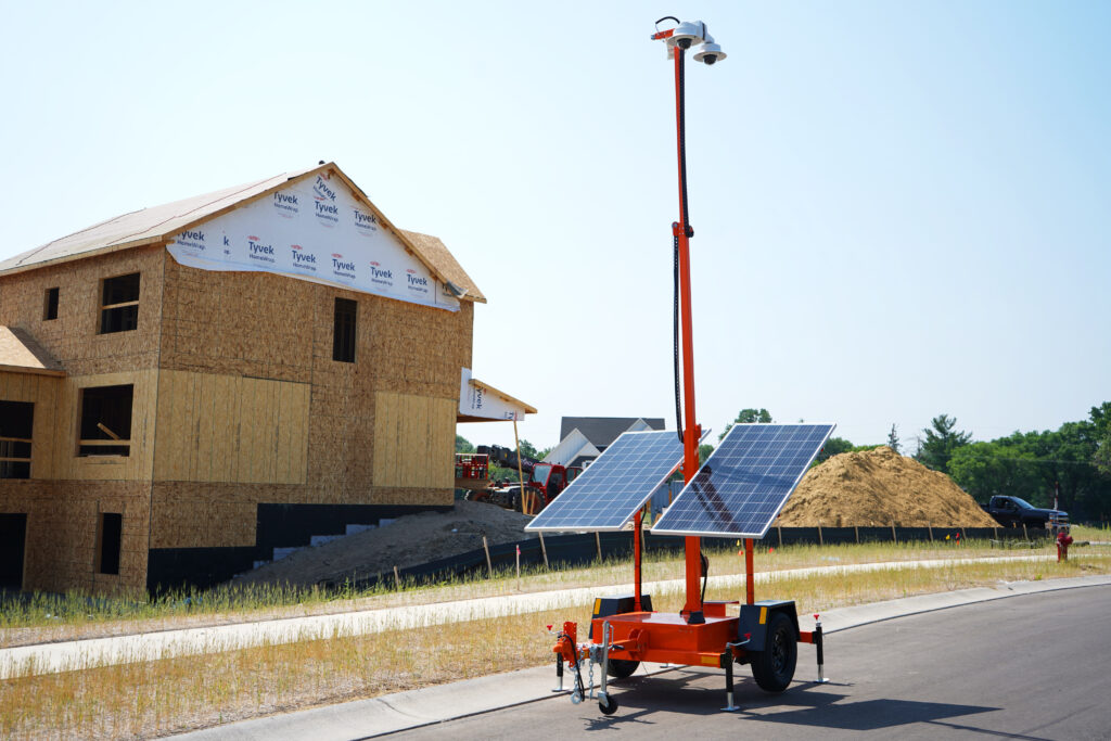 Photo of a mobile surveillance trailer